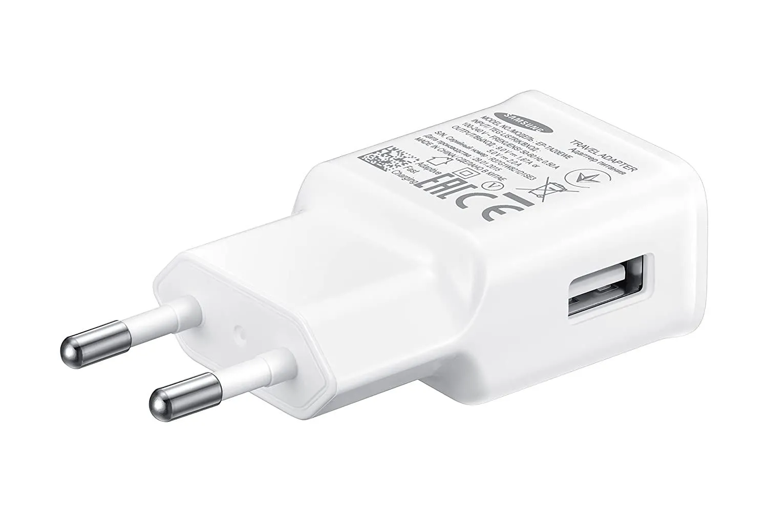 Samsung 15W EU Mains Charger White with A to C Cable - EP-TA20EWECGWW