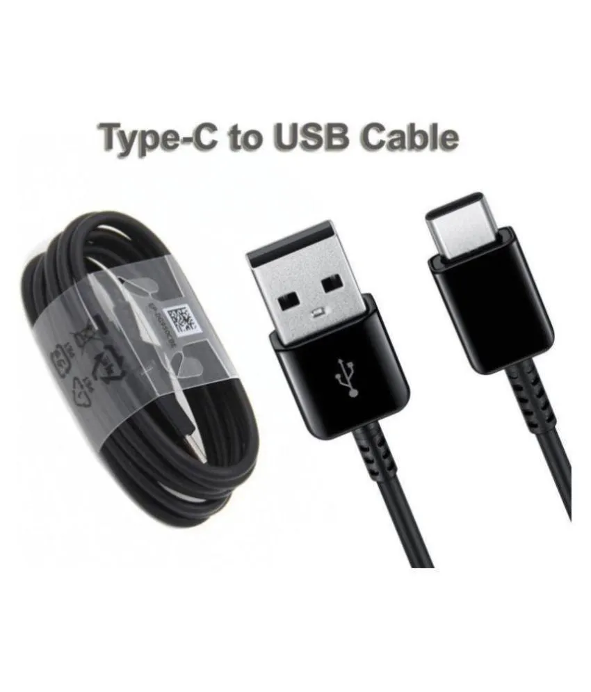 Samsung Galaxy A02s Support 15W Adaptive Fast Charge Type-C Cable Black