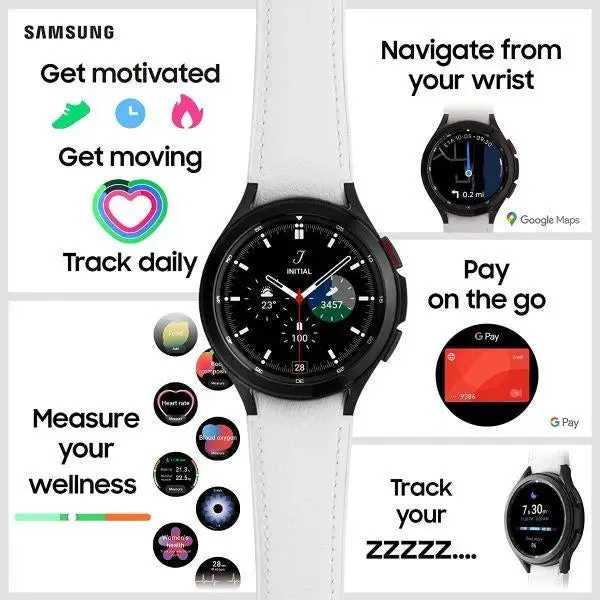 Samsung Galaxy Watch4 Classics Bluetooth WiFi GPS 42mm - Silver (Official) (New)