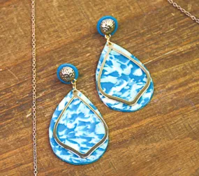 Sculpey Premo™ Terrazzo Marbled Teardrop Earrings