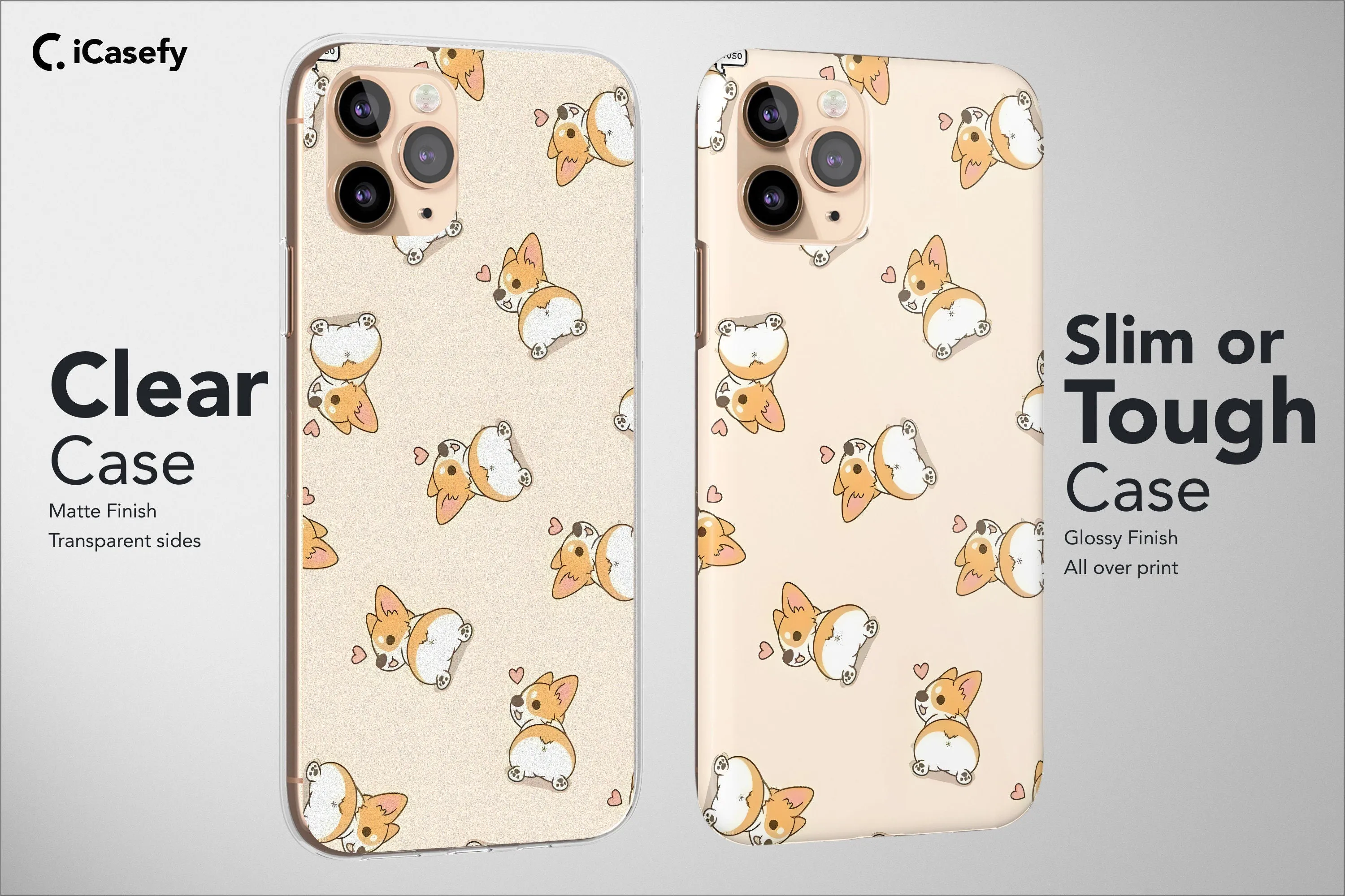 Seamless Lovely Dog Corgi Phone Case Animal Cover
