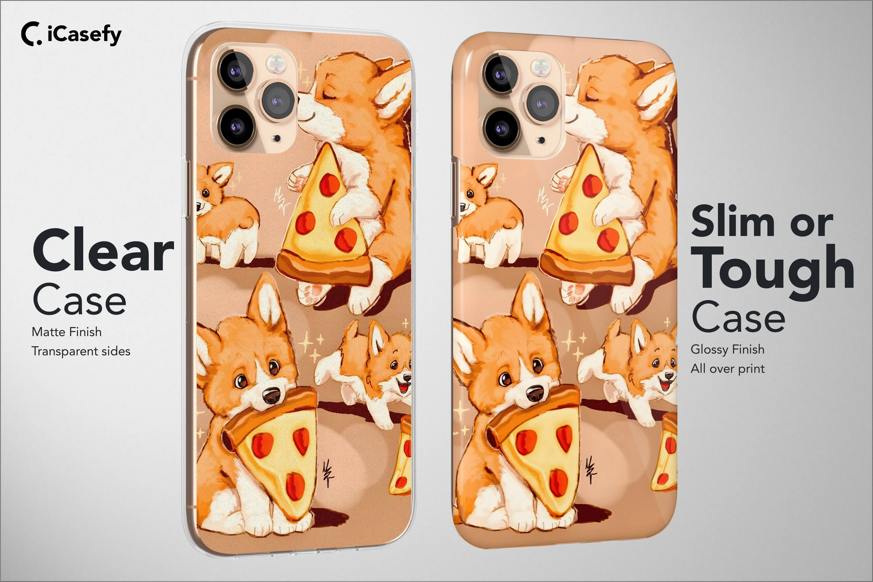 Seamless Lovely Dog Corgi Phone Case Animal Cover