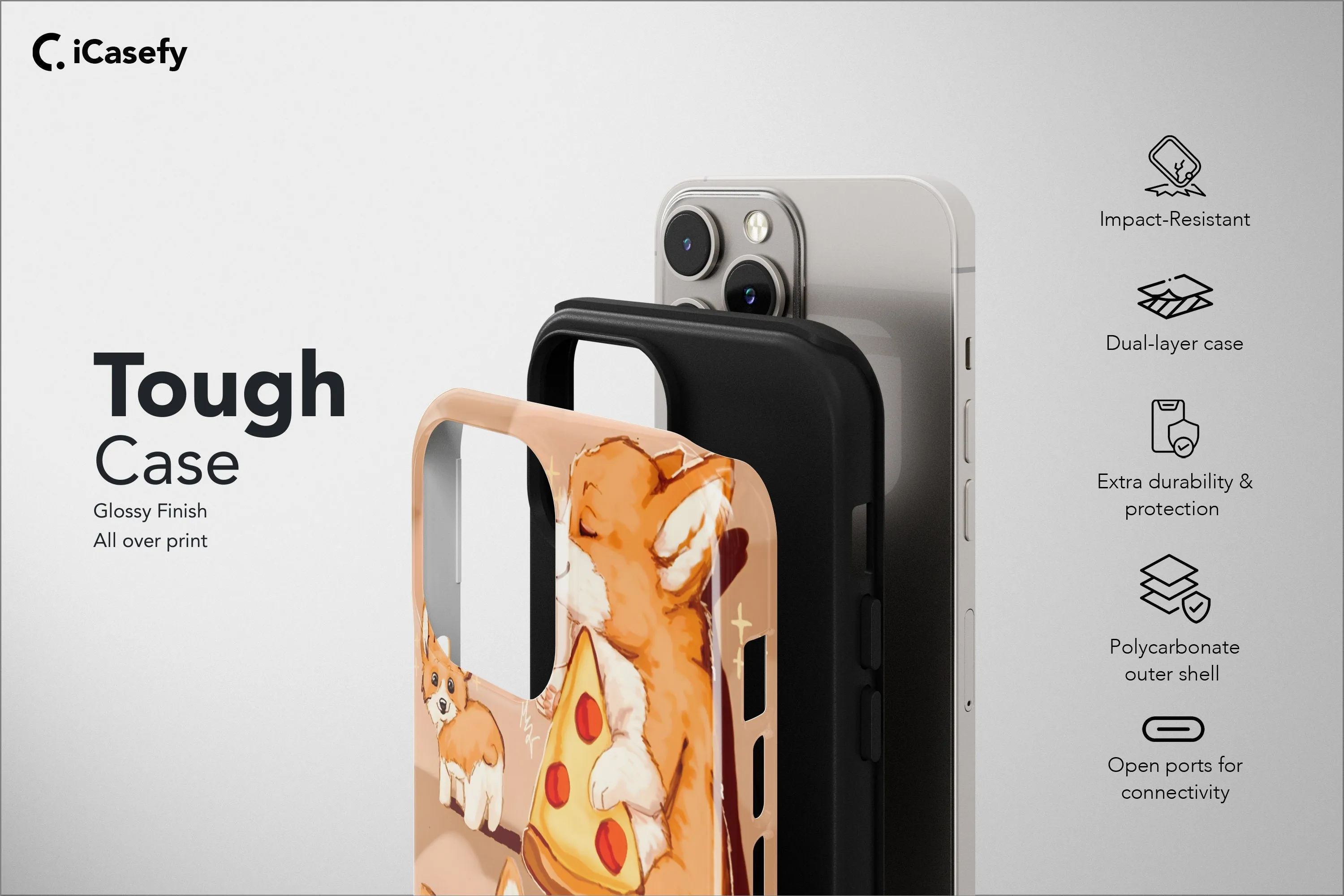 Seamless Lovely Dog Corgi Phone Case Animal Cover
