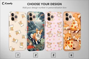Seamless Lovely Dog Corgi Phone Case Animal Cover