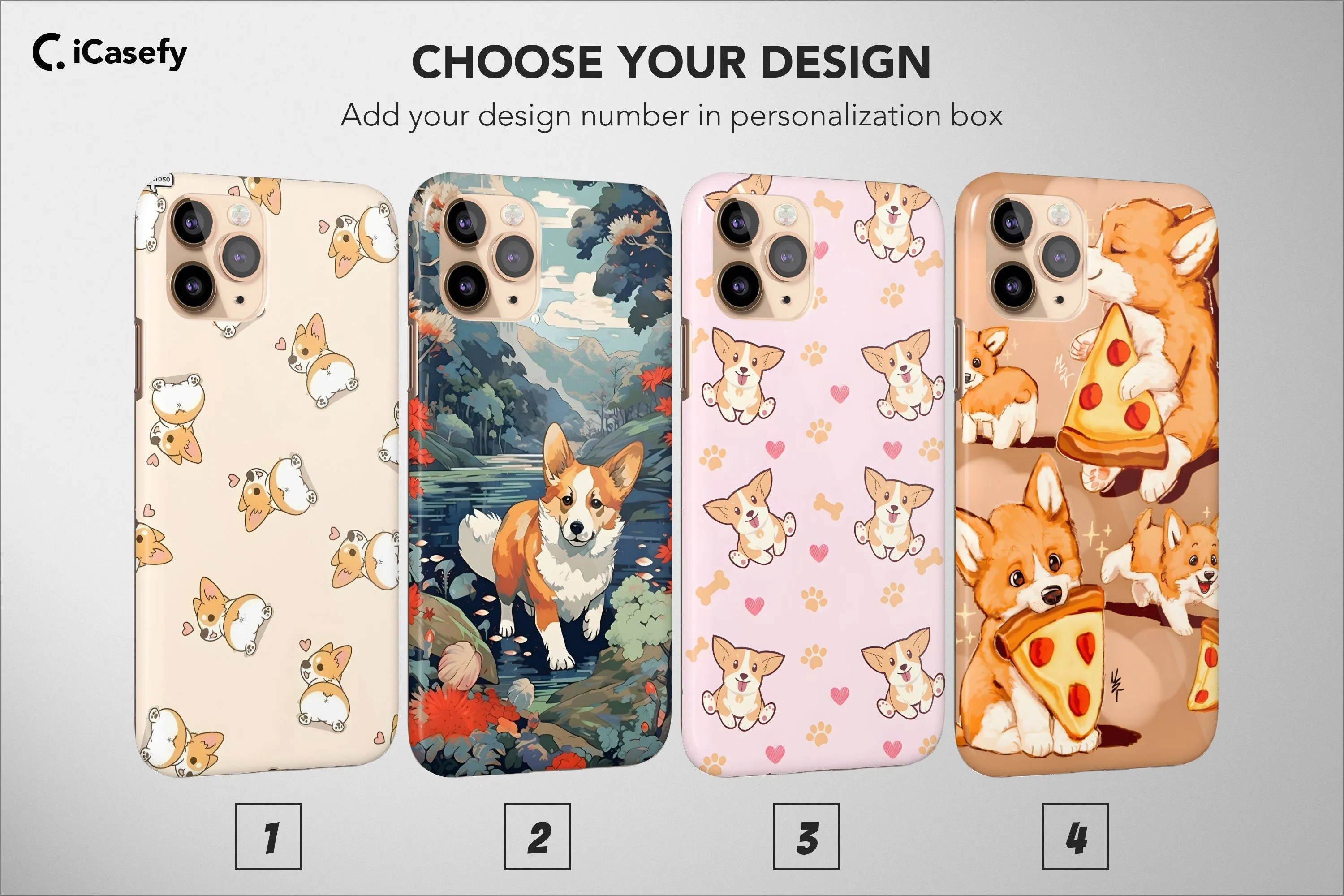 Seamless Lovely Dog Corgi Phone Case Animal Cover