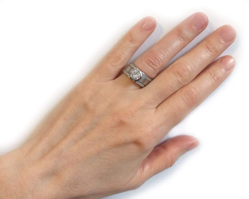 Series 15 | Celebration Ring Set, Plat., 18k   Diamond, Mounting