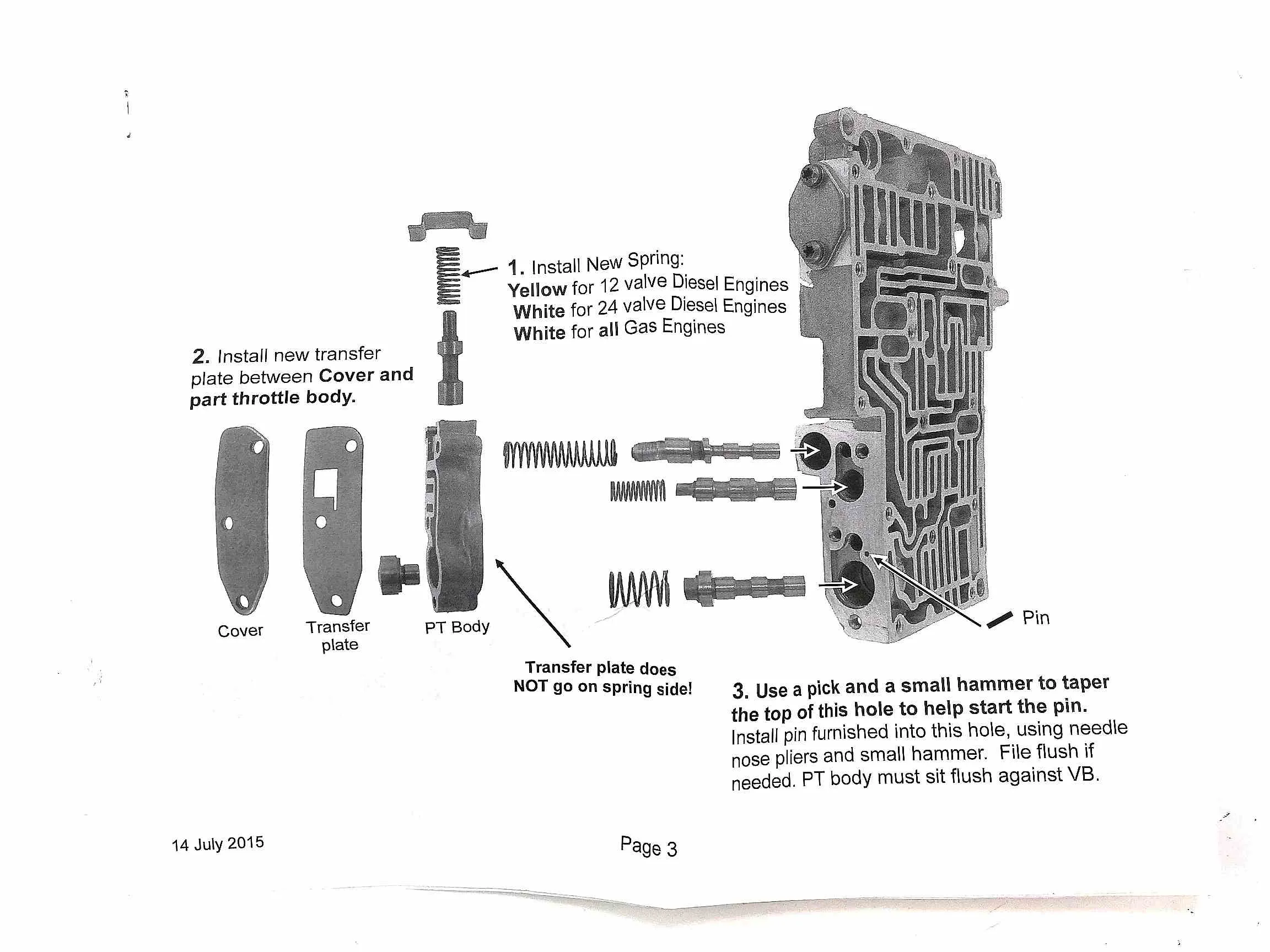 Shift Kit Transgo Gas and Diesel A500 A518 A618