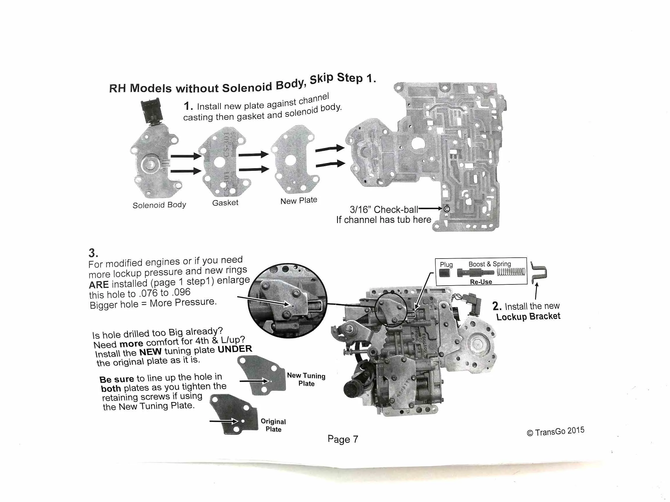 Shift Kit Transgo Gas and Diesel A500 A518 A618