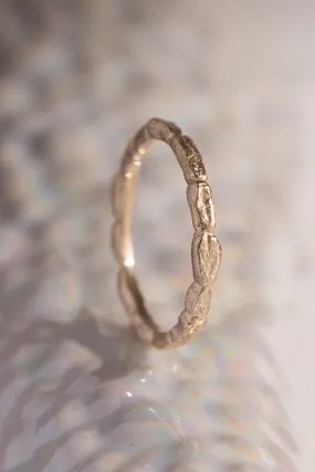 Signature Bands ~ Coral Small Gold Ring