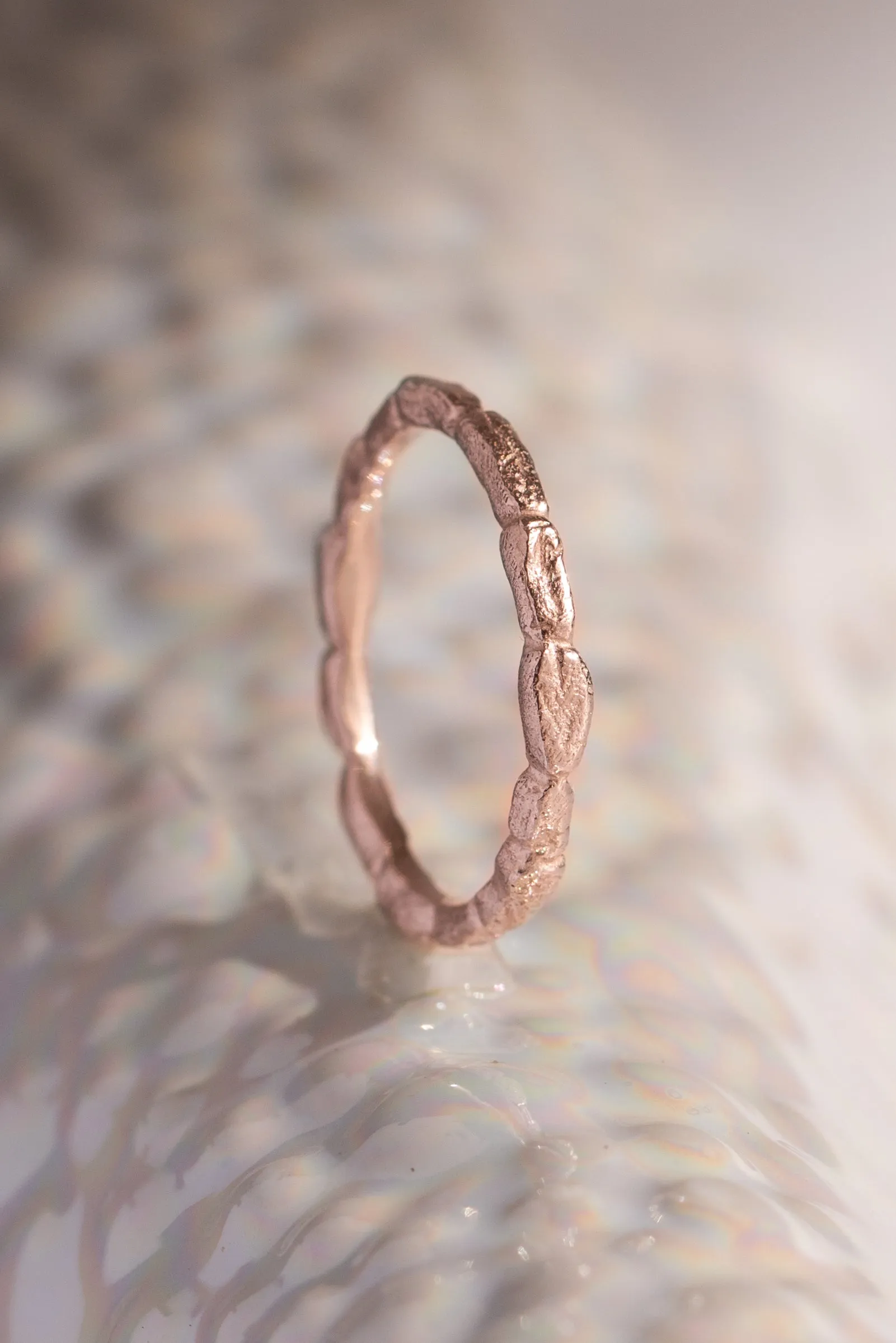 Signature Bands ~ Coral Small Gold Ring
