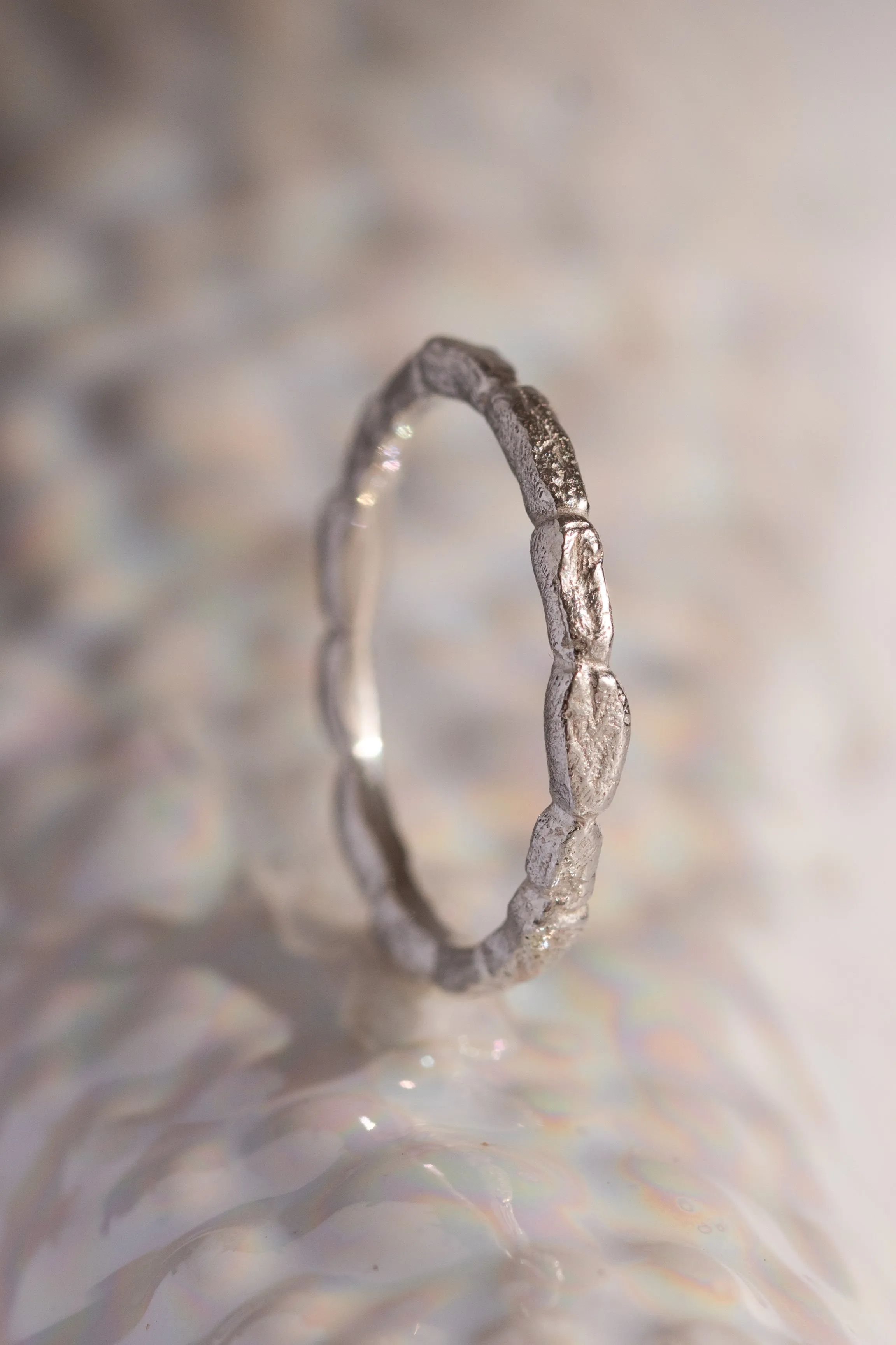 Signature Bands ~ Coral Small Gold Ring
