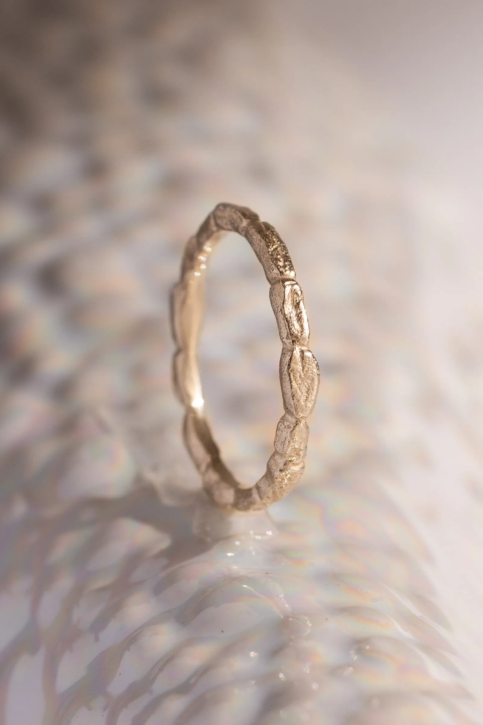 Signature Bands ~ Coral Small Gold Ring