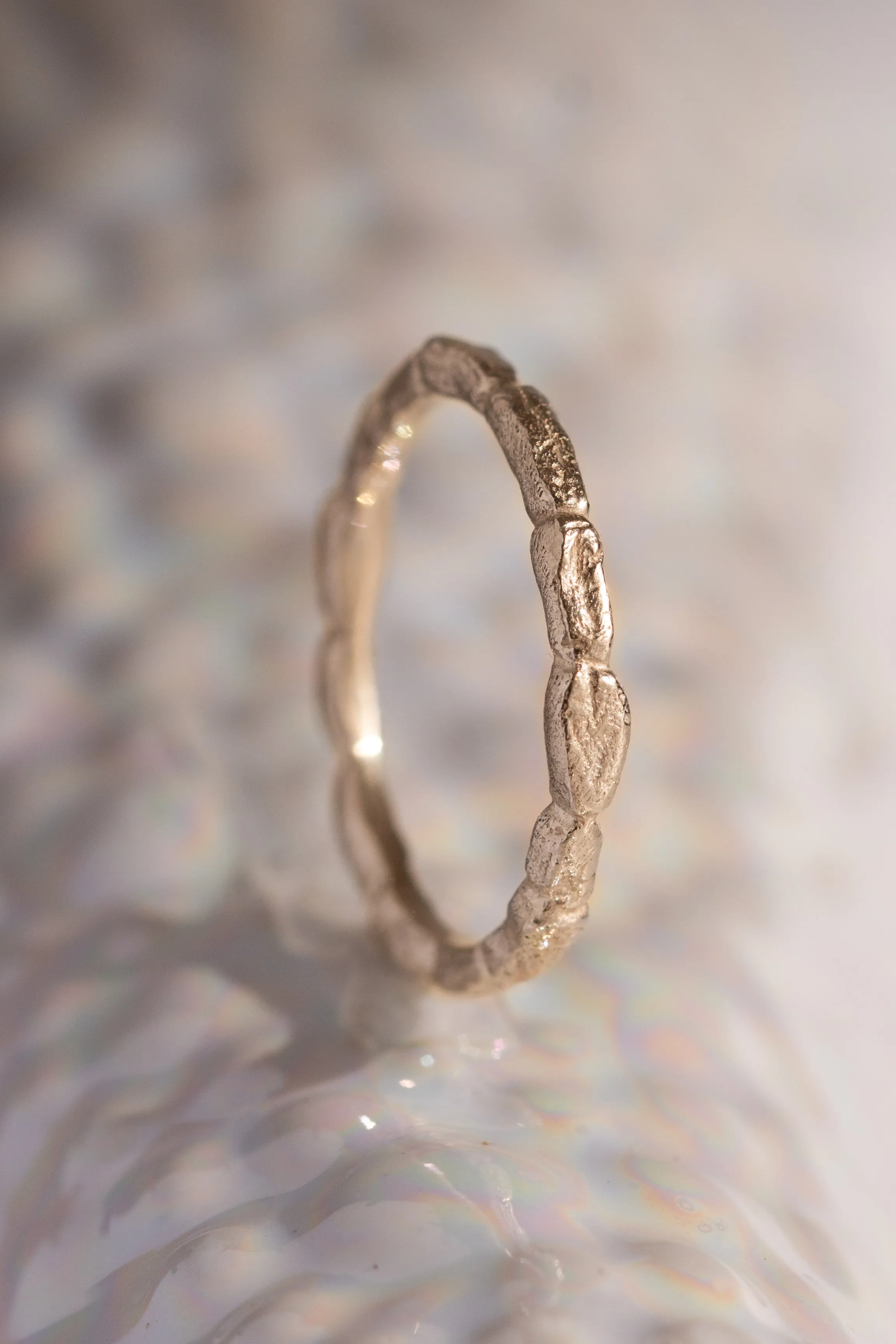 Signature Bands ~ Coral Small Gold Ring