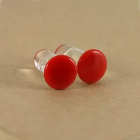 Single Flare Glass Plugs - Cherry | 1 Piece *Discontinued*