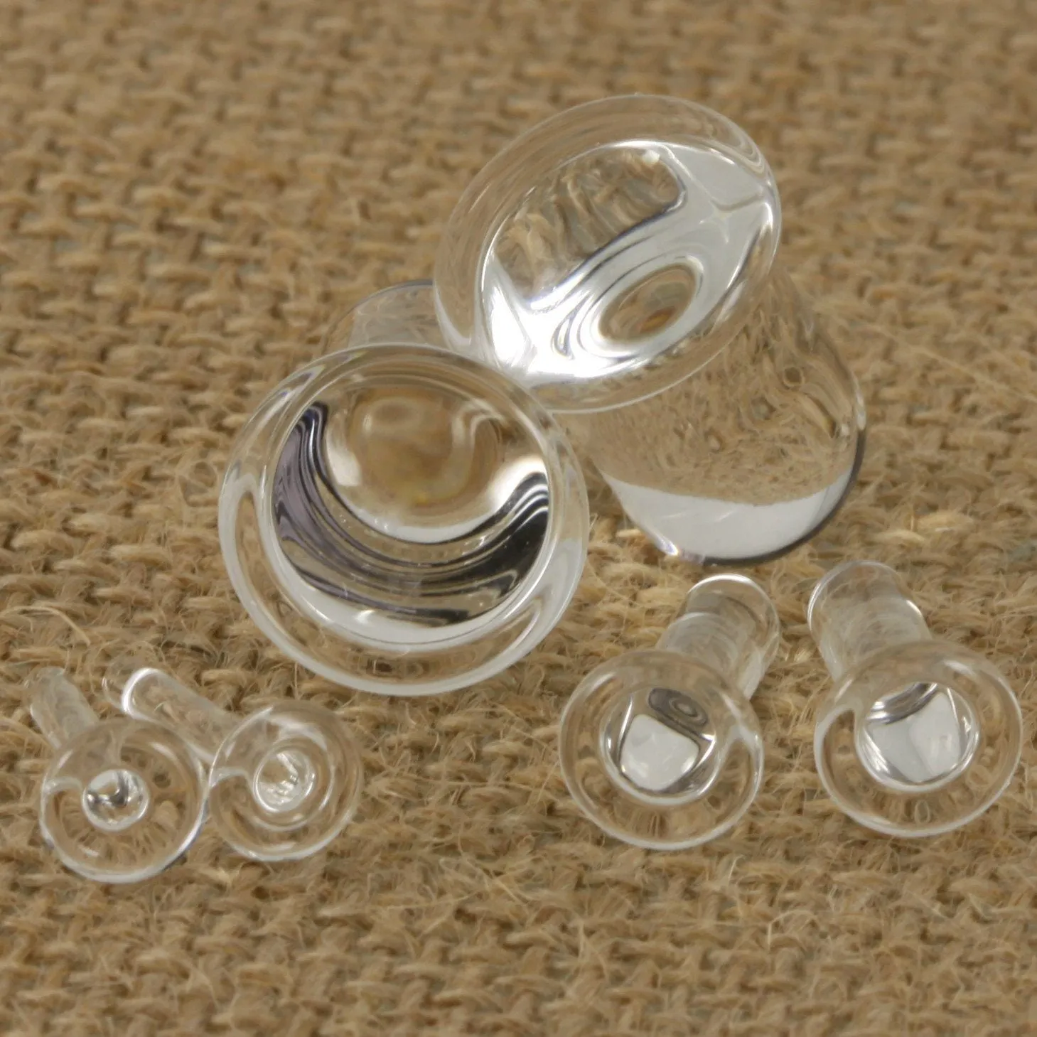 Single Flare Glass Plugs - Clear | 1 Piece