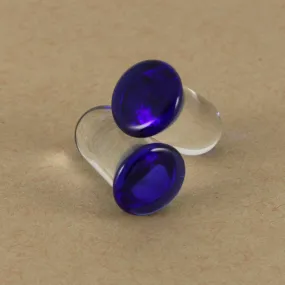 Single Flare Glass Plugs - Cobalt | 1 Piece