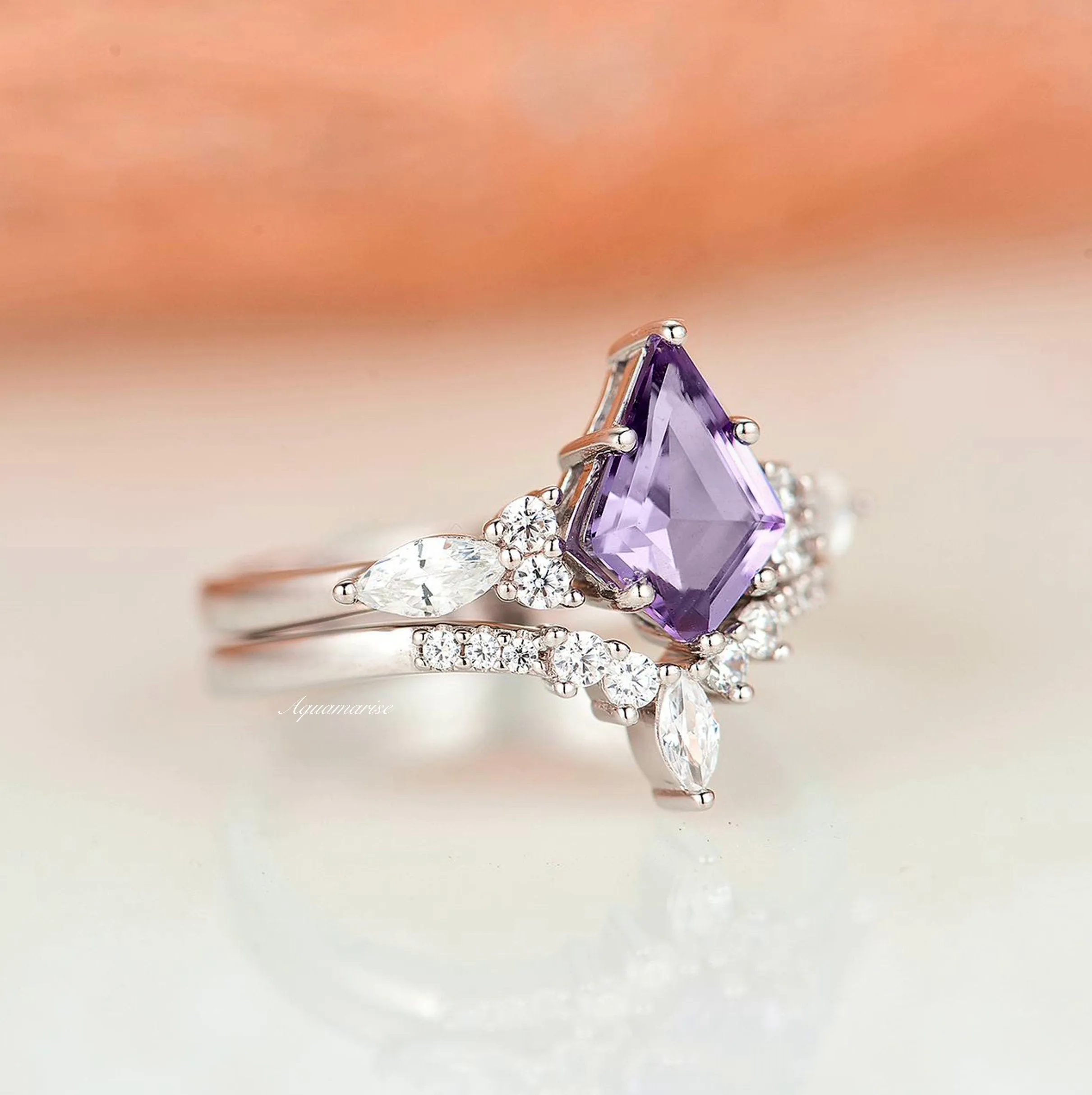 Skye Alexandrite Ring Set- Sterling Silver