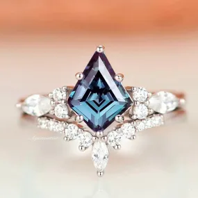 Skye Alexandrite Ring Set- Sterling Silver