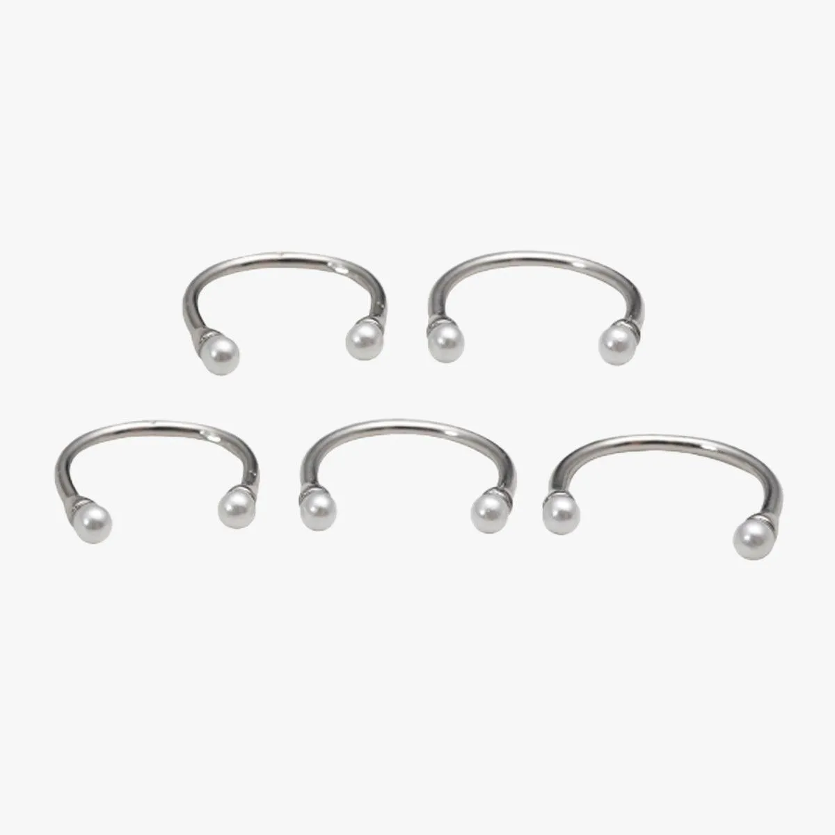 Small Pearls U Shaped Open Ring
