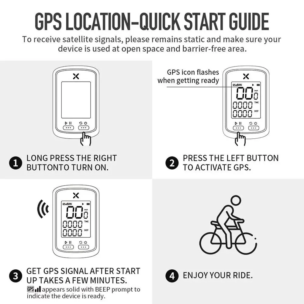 Smart GPS Cycling Computer Wireless Bike Computer