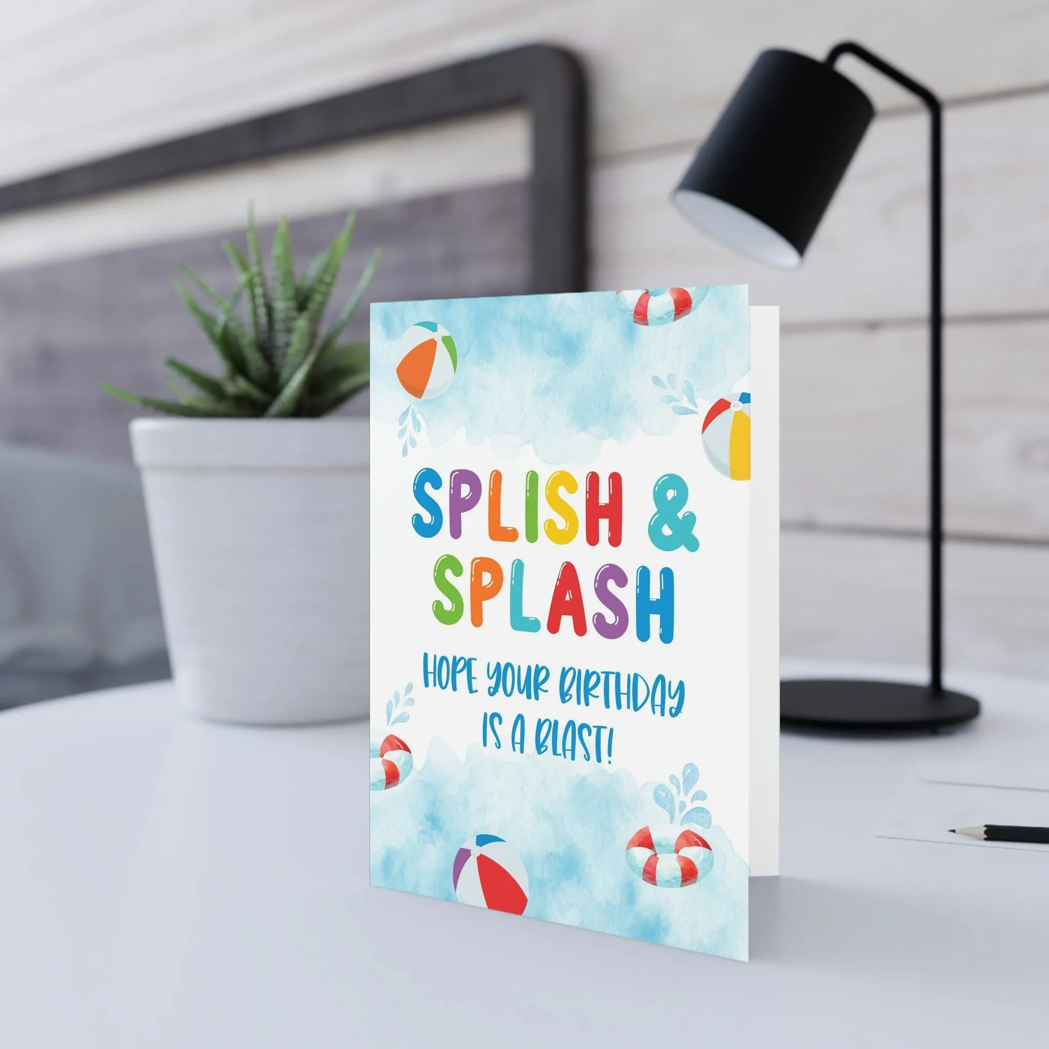 Splish Splash birthday Card