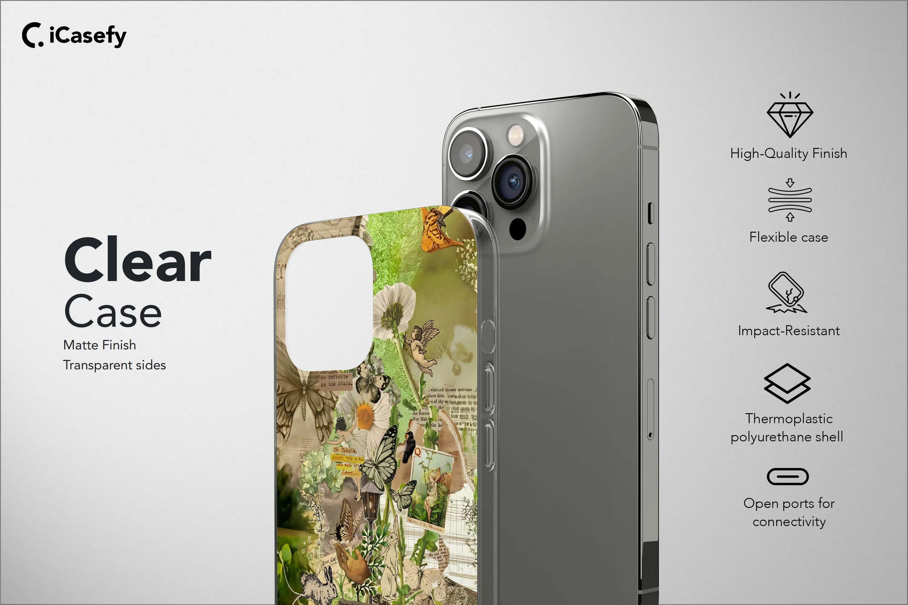 Spring Phone Case Floral Collage Collective Cover