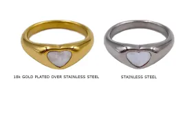 SSP1350 Mother Of Pearl Heart Ring