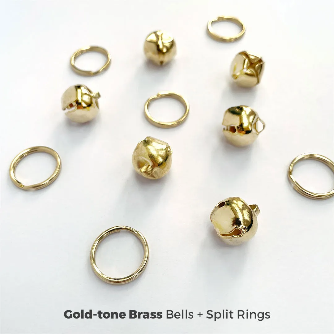 Standard Pet Collar Jingle Bell (5-Pack) - Gold or Silver (Pick One) - For Cat Collars & Small Dog Collars