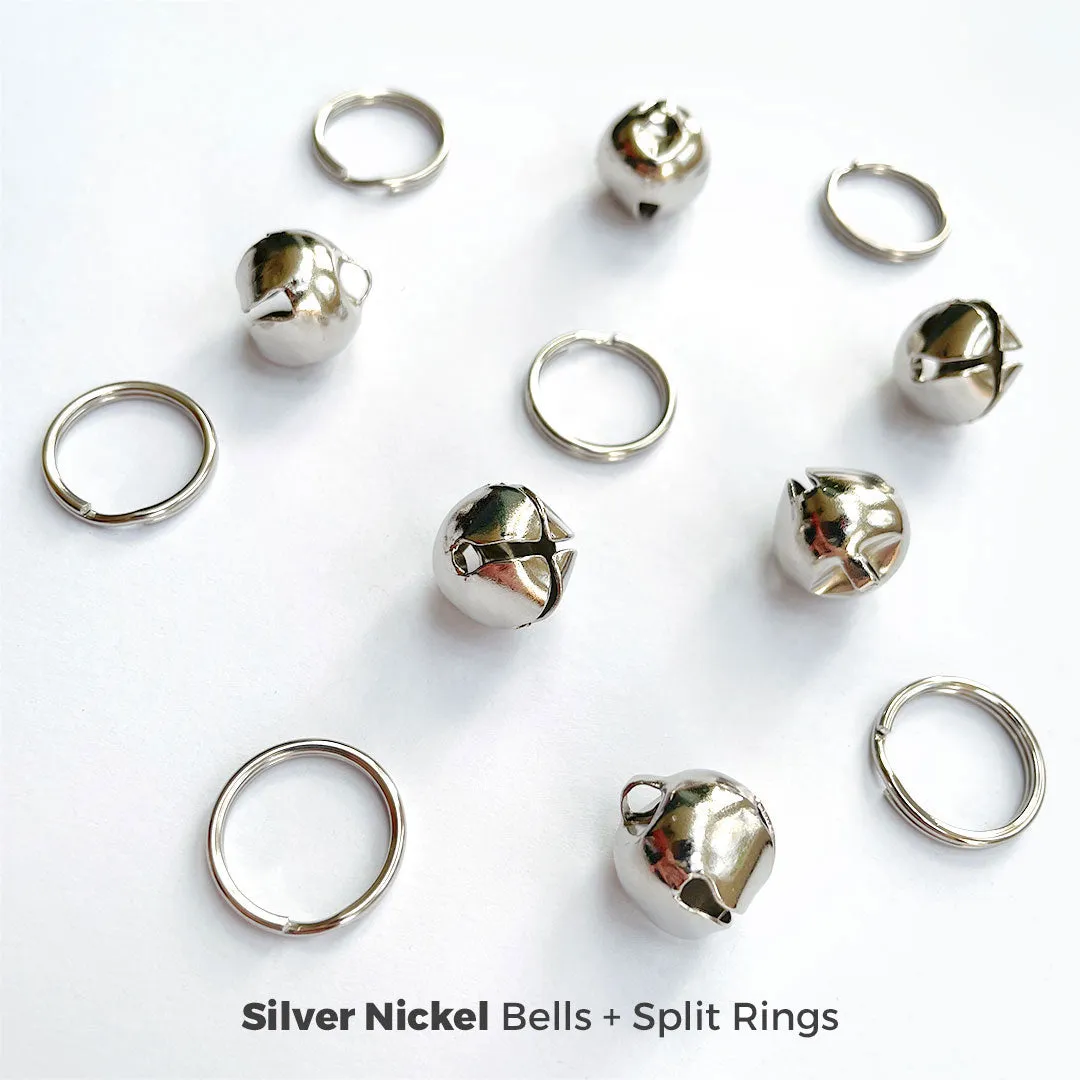 Standard Pet Collar Jingle Bell (5-Pack) - Gold or Silver (Pick One) - For Cat Collars & Small Dog Collars