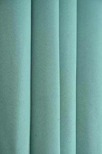 STAR DECOR Polyresin Solid Grommet Curtain, 4 X 5 Feet, Aqua Blue, Pack of 2