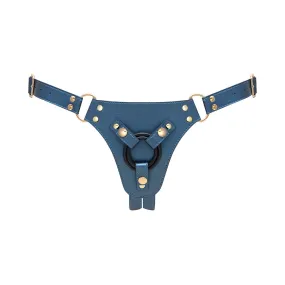Strap-On-Me Leatherette Harness Generous One Size Blue