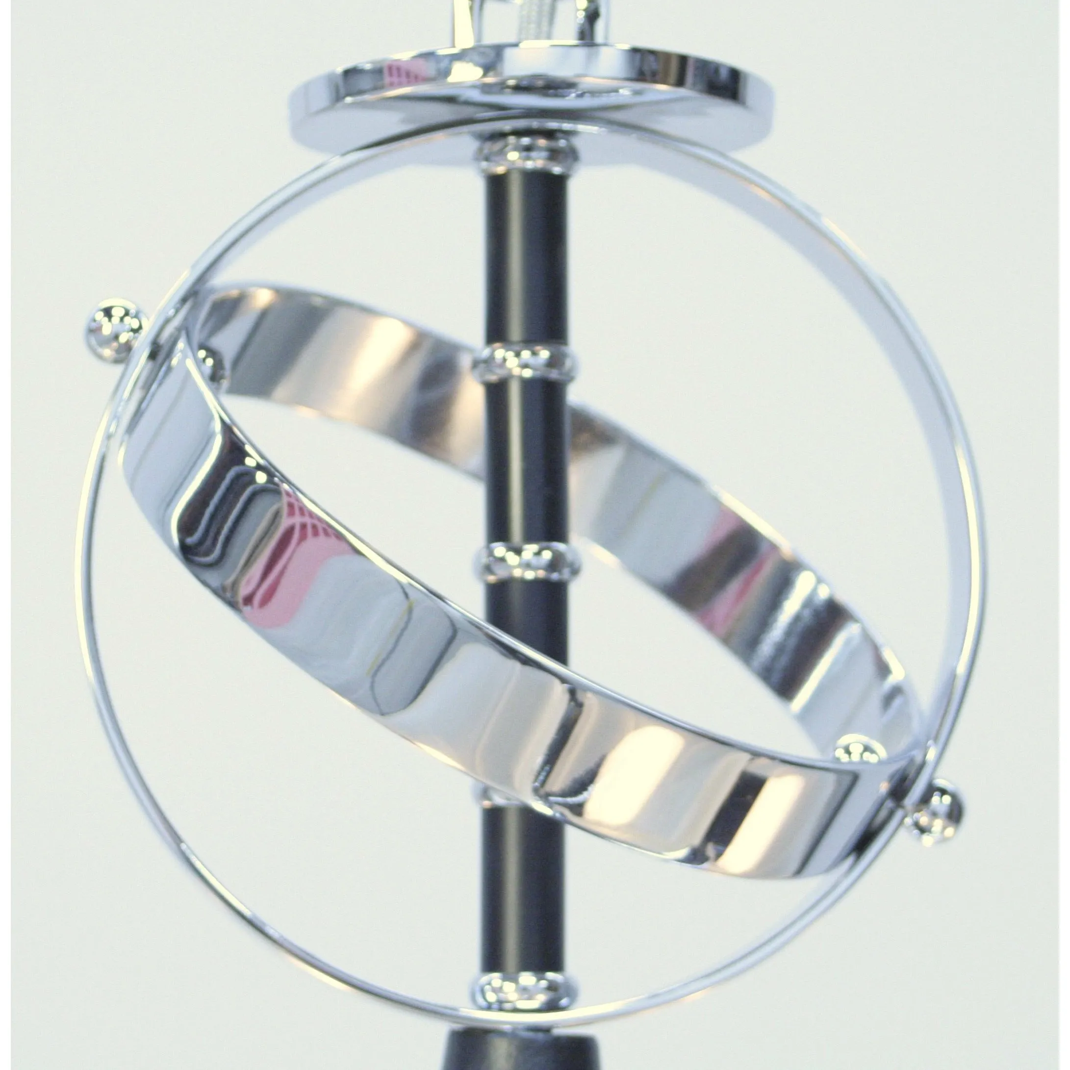 Streamline Chrome Slip Shade Art Deco Chandelier by MEP #2102
