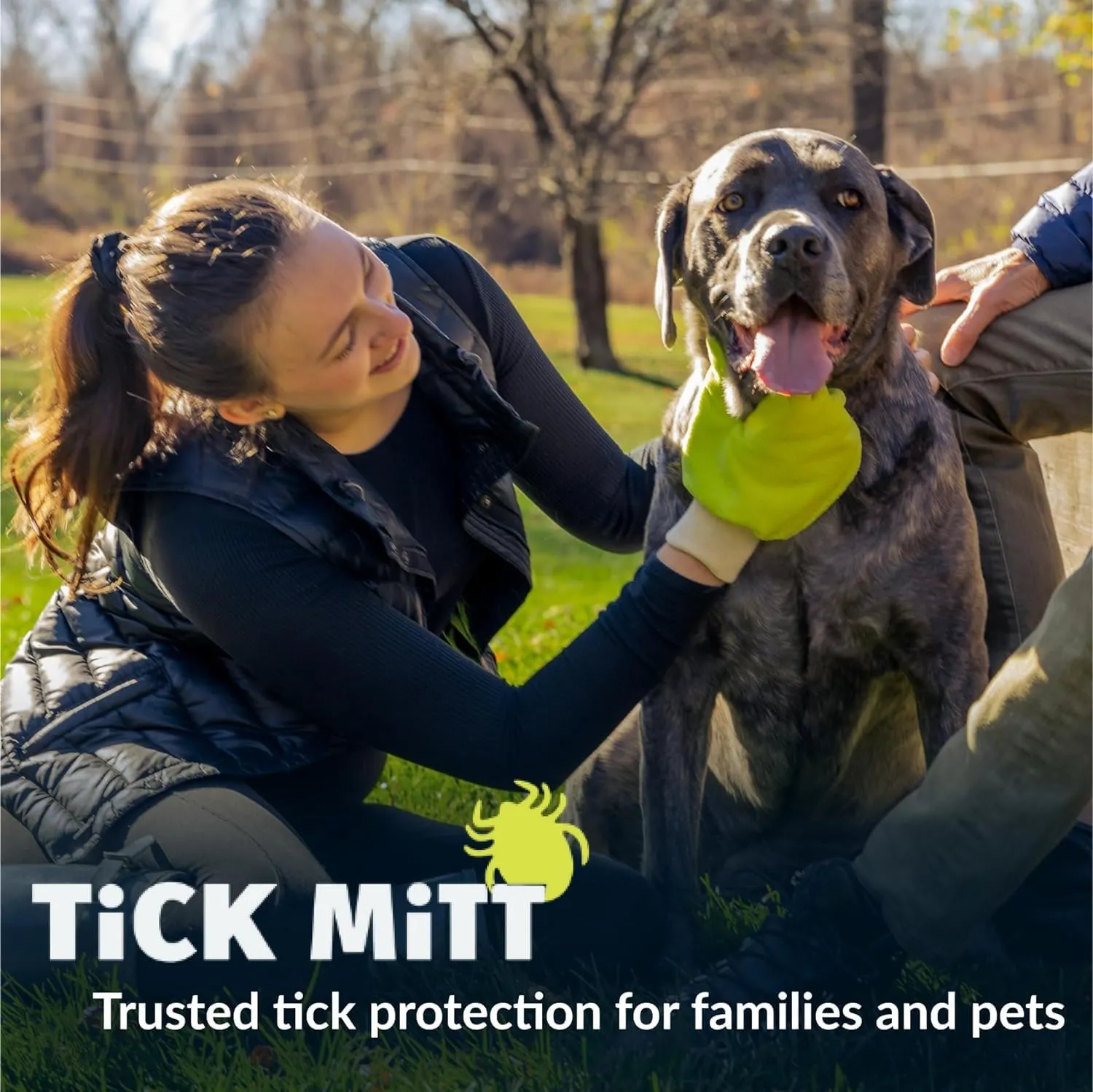 TiCK MiTT, Yellow Tick Defense Glove - Protective Tool for Humans and Pets - Safely Handle Ticks with Ease - Durable, Comfortable, and Easy to Use Tick Management Glove