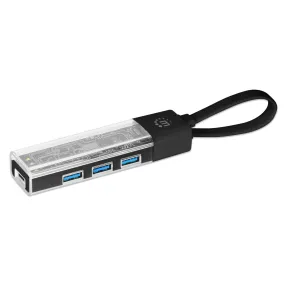 Transparent 4-Port USB 3.0 Type-C / Type-A Combo Hub