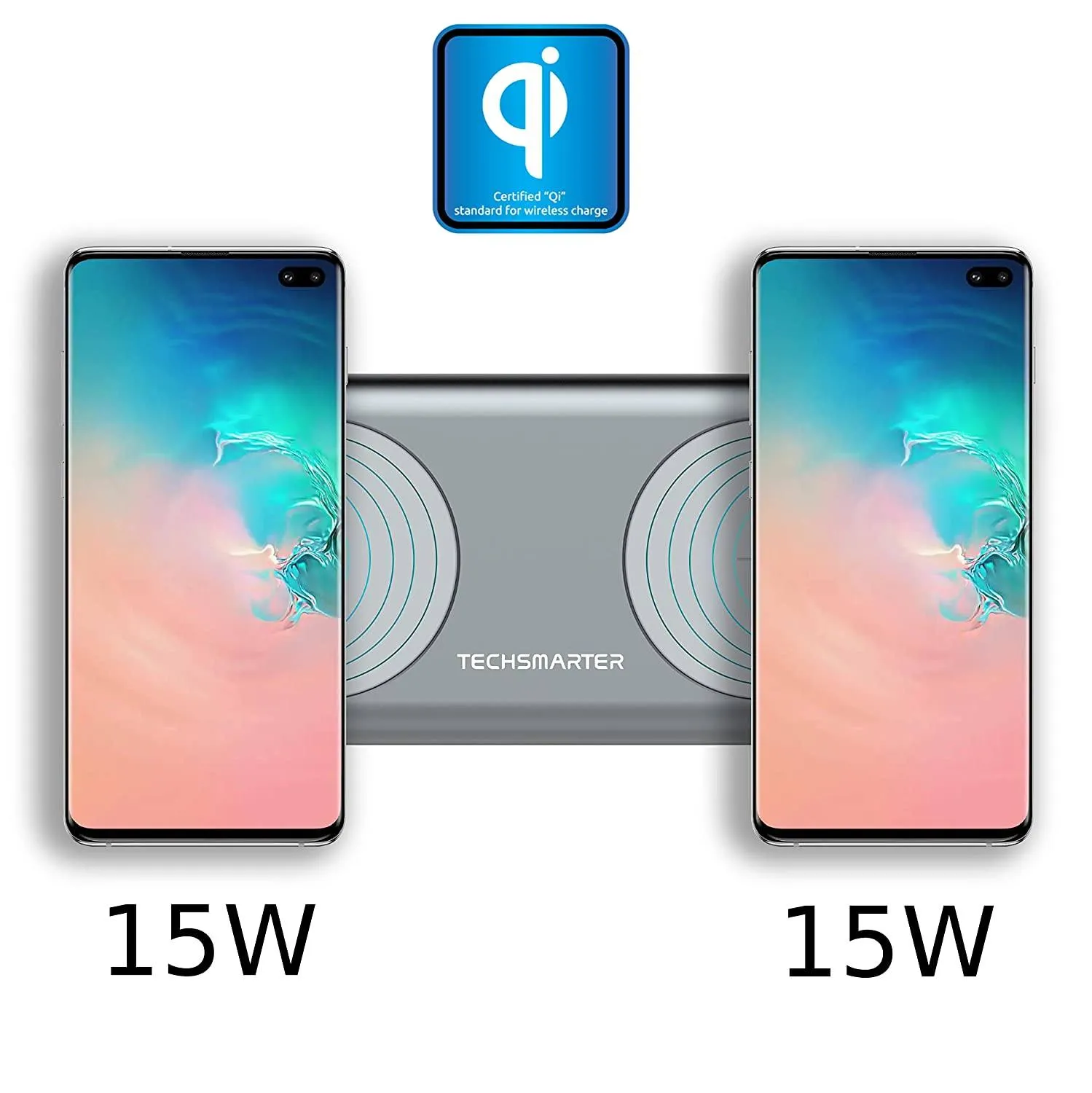 TSWireless 15W Dual Wireless Fast Charging Pad