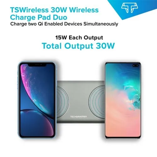 TSWireless 15W Dual Wireless Fast Charging Pad