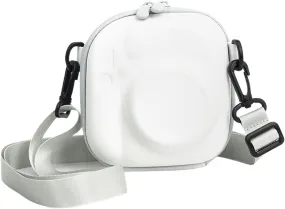 Universal Protective Camera Case for Fujifilm Instax Mini 12 11 9 8 SE 7  40, Instant Camera Bag Hard EVA Case with Shoulder Strap- Clay White