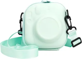 Universal Protective Camera Case for Fujifilm Instax Mini 12 11 9 8 SE 7  40, Instant Camera Bag Hard EVA Case with Shoulder Strap- Mint Green