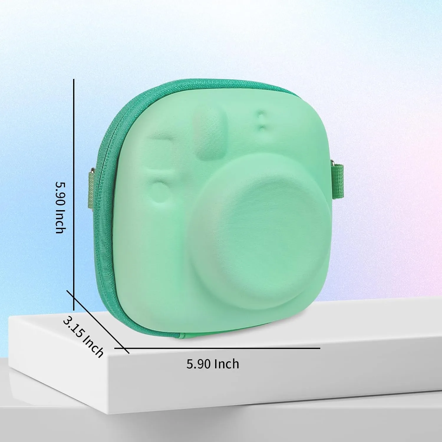 Universal Protective Camera Case for Fujifilm Instax Mini 12 11 9 8 SE 7  40, Instant Camera Bag Hard EVA Case with Shoulder Strap- Mint Green