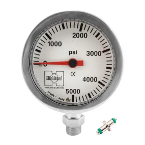 Used XS Scuba Highland 2.0 SPG BAR Brass and Glass Pressure Gauge