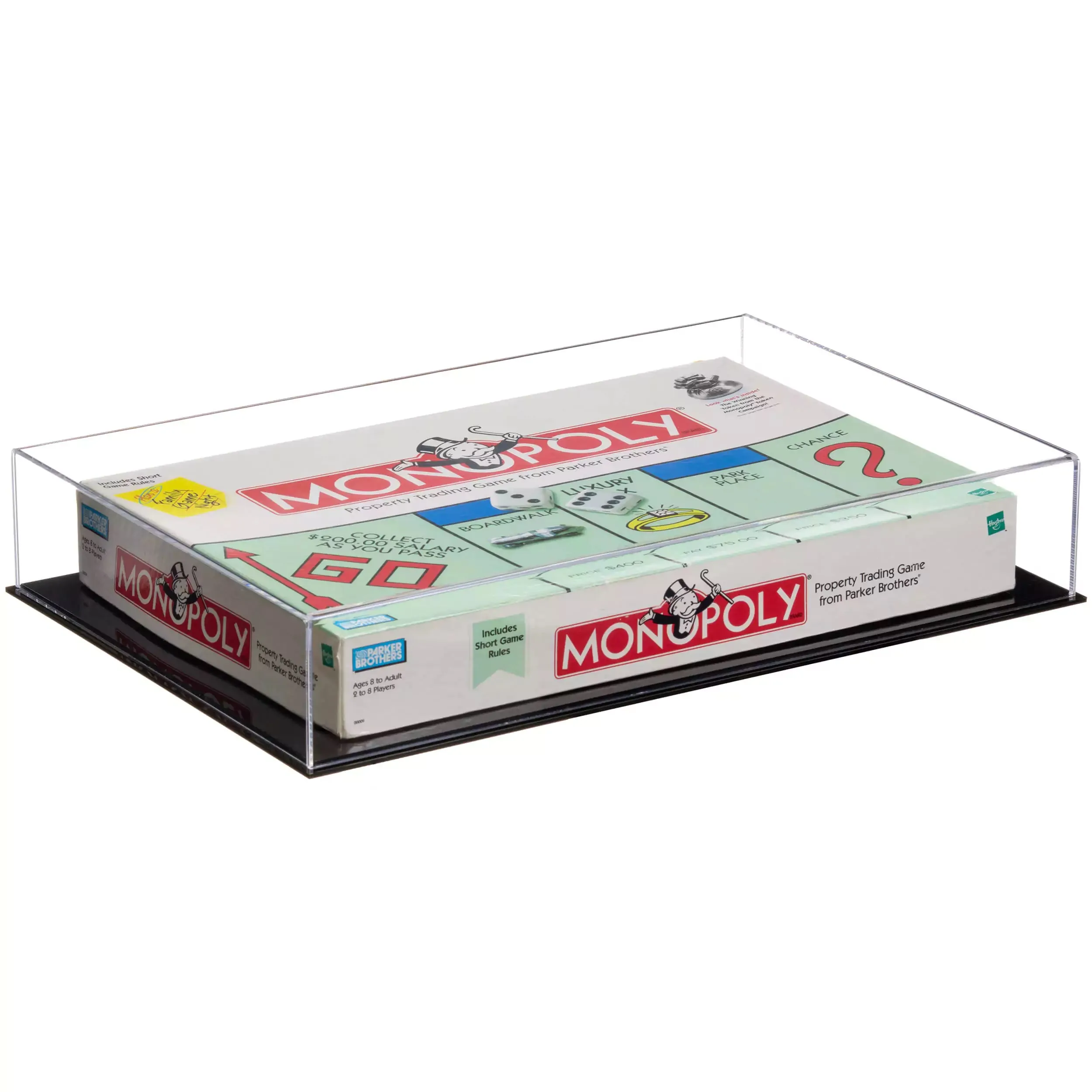 Versatile Acrylic Display Cases with Double Sheet Base with Clear Case