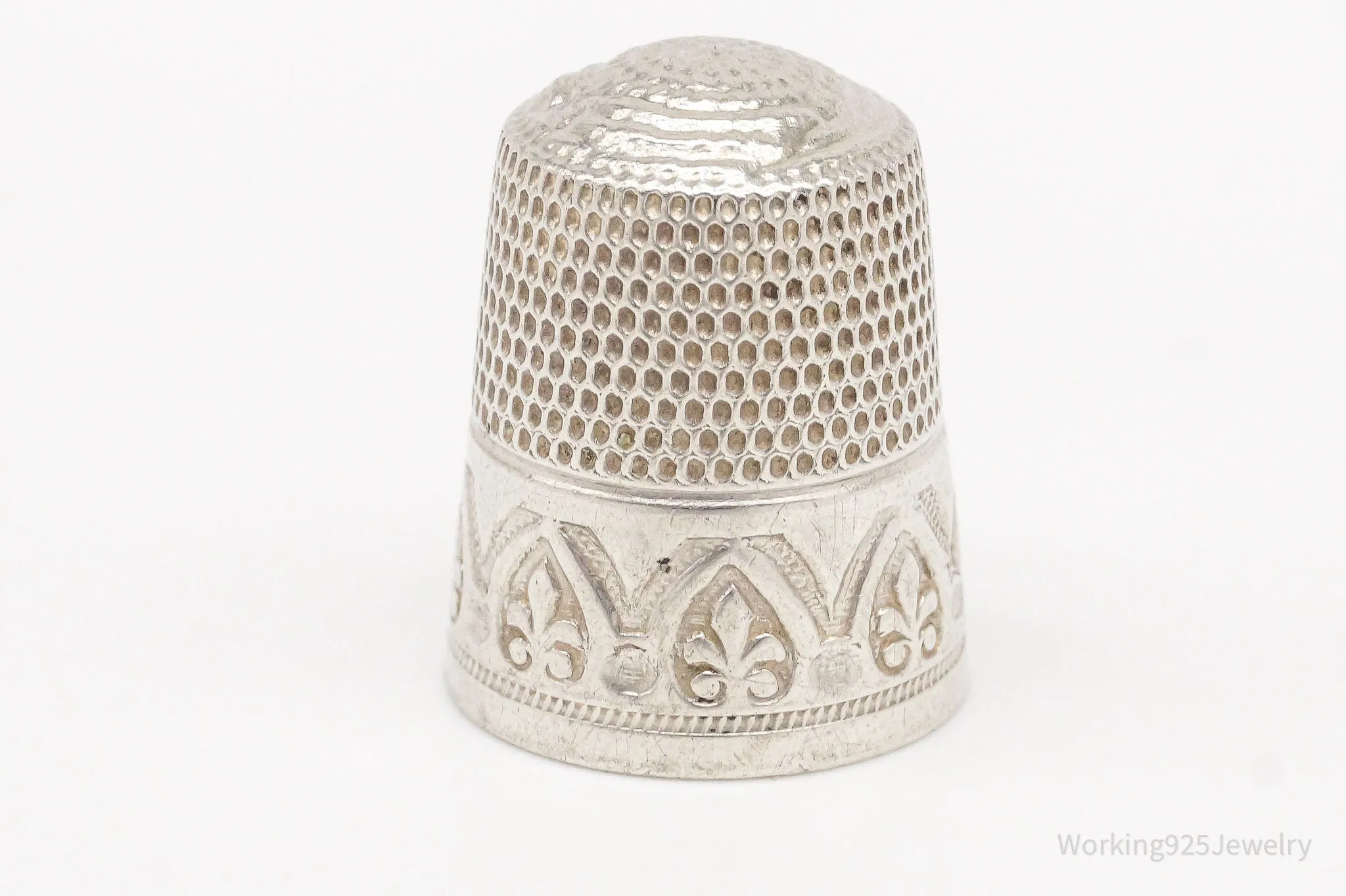 Victorian Antique Simons Bros & Co Sterling Silver Thimble Size 8