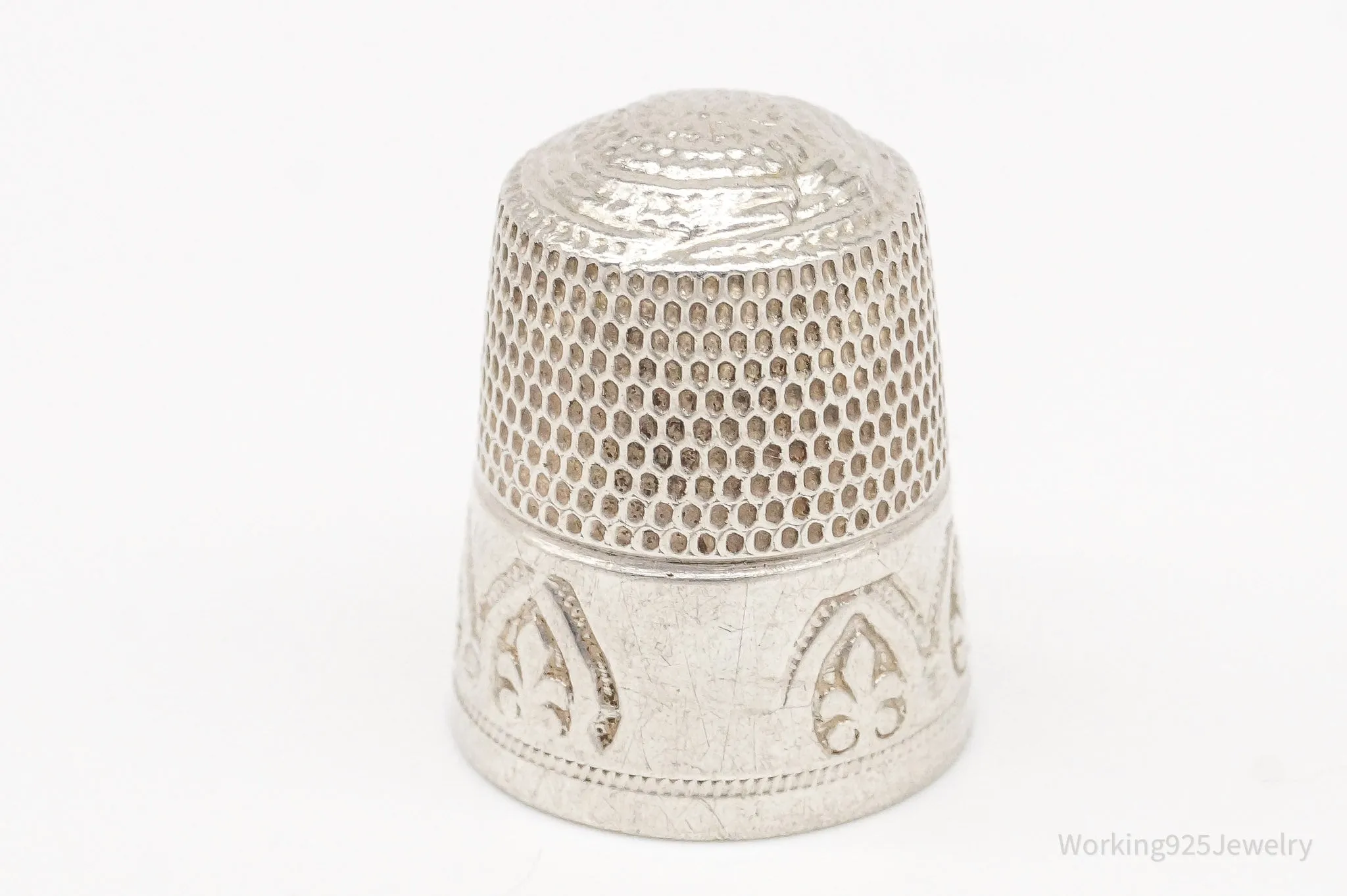 Victorian Antique Simons Bros & Co Sterling Silver Thimble Size 8
