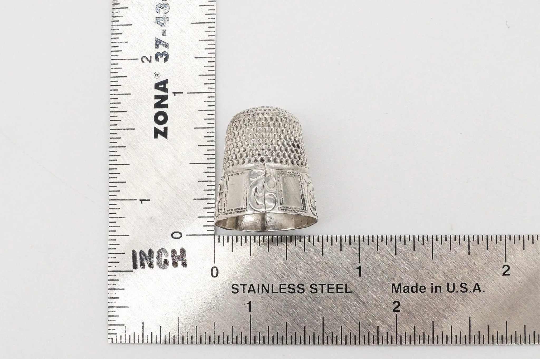 Victorian Antique Sterling Silver Thimble