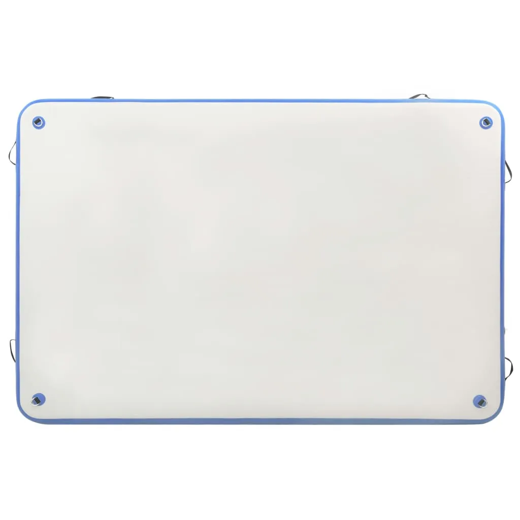 vidaXL Inflatable Floating Deck Blue and White 300x150x15 cm