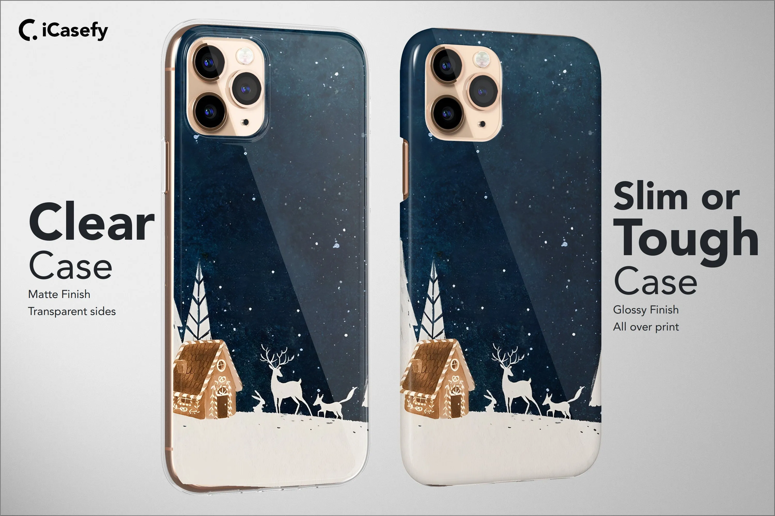 Vintage Christmas Reindeer Xmas Phone Case Cover