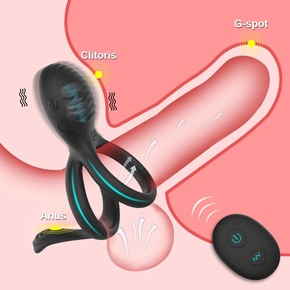 Wireless Remote Control Cockring Vibrator Clitoris Stimulation Sleeve for Penis Ring Male Cock Rings
