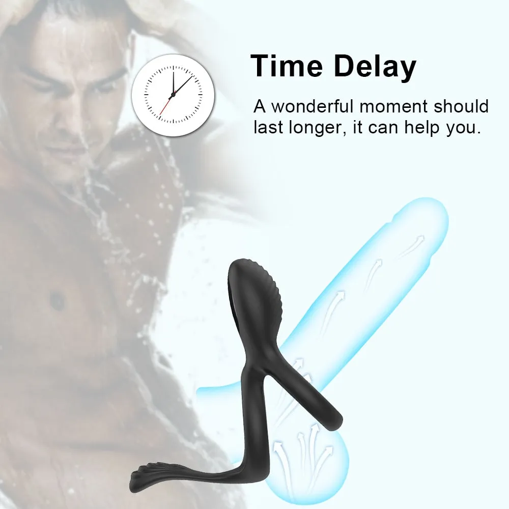 Wireless Remote Control Cockring Vibrator Clitoris Stimulation Sleeve for Penis Ring Male Cock Rings