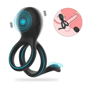 Wireless Remote Control Cockring Vibrator Clitoris Stimulation Sleeve for Penis Ring Male Cock Rings