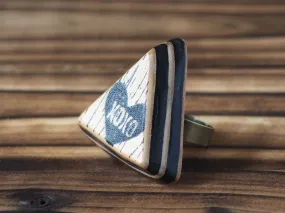 XOXO Hugs and Kisses Leather Ring #Black